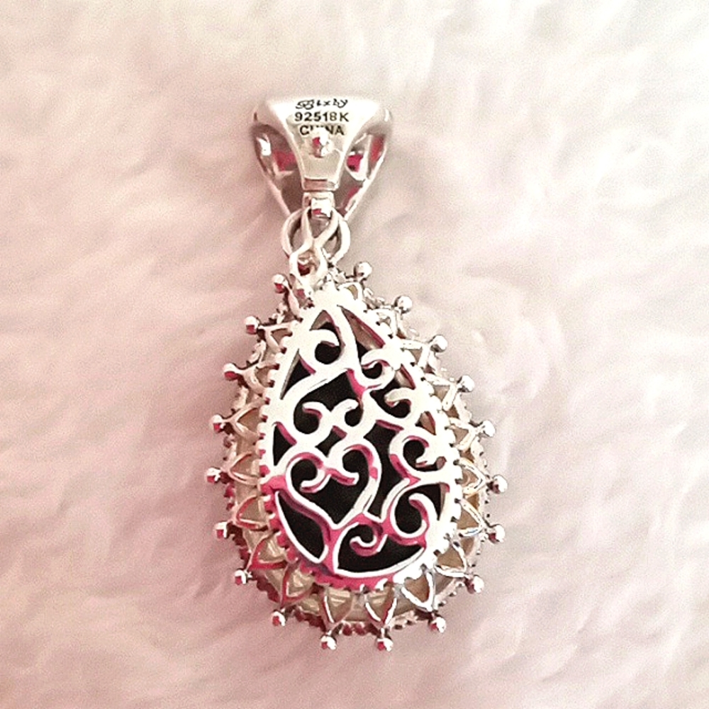 BARBARA BIXBY BLACK ONYX, STERLING SILVER AND 18K GOLD ENHANCER - Picture 5 of 9